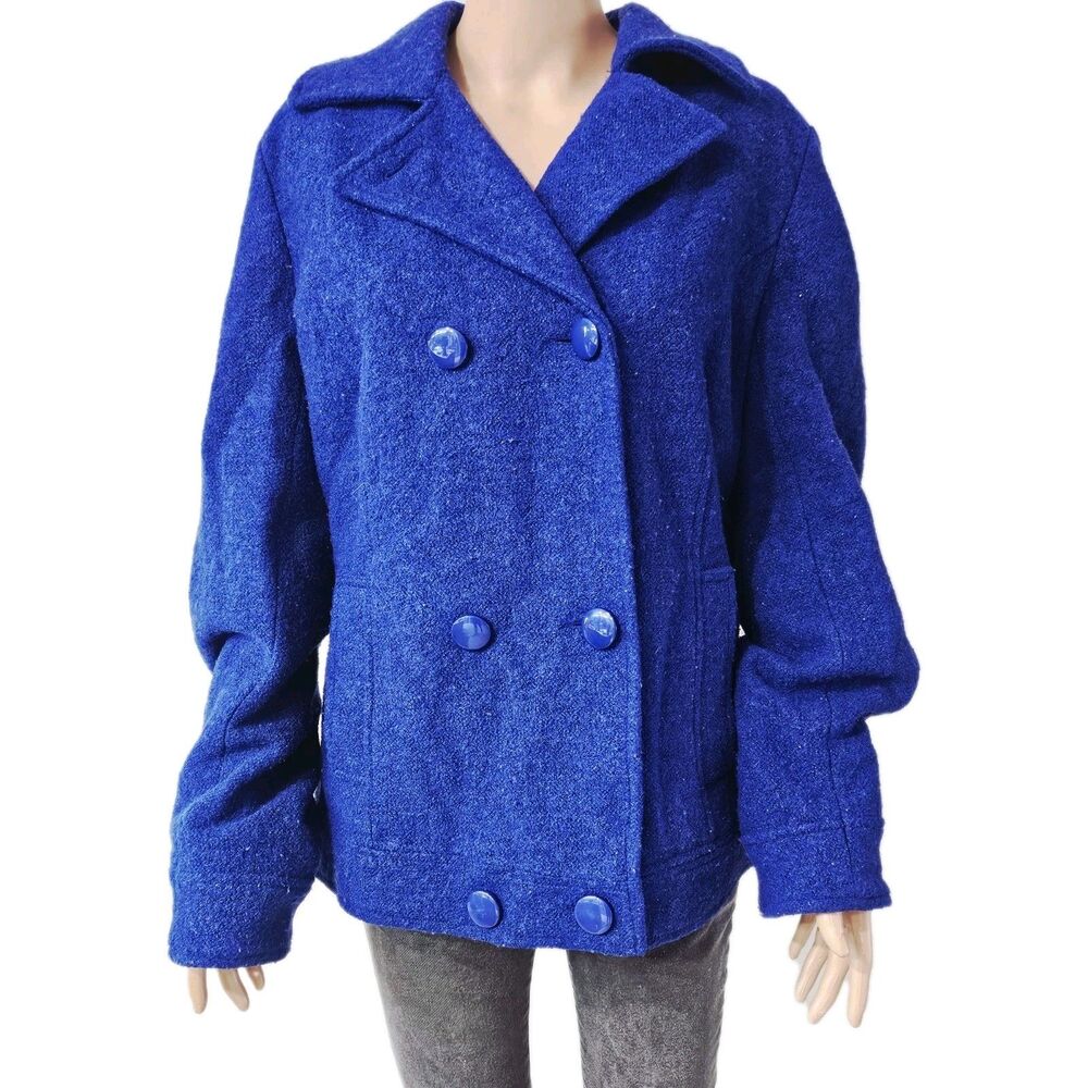 Ashley Stewart Women’s Blue Pea Coat Size 14/16